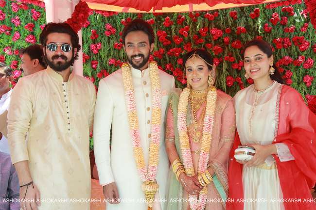 Actor Arav - Actress Raahei Marriage Stills